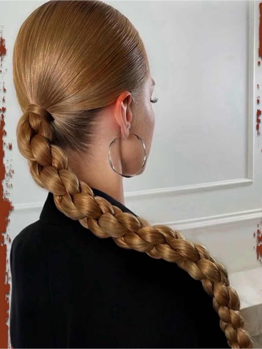 Dark blonde brown gold hair Ponytail synthetic costume hair piece long new